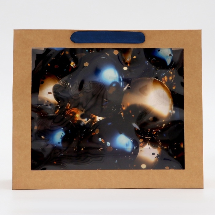 Пакет с PVC окном, "Шарики", 31 х 11 х 26 см