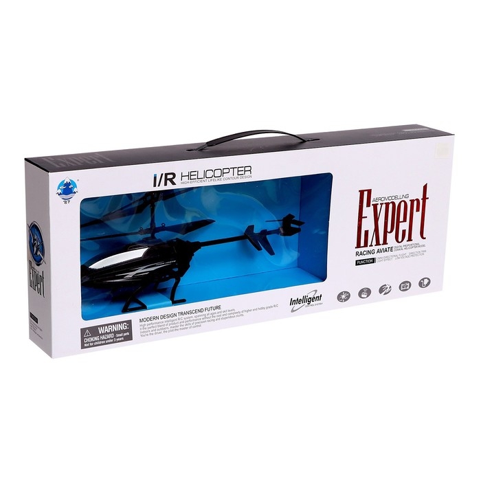 Вертолёт радиоуправляемый &laquo;Эксперт&raquo;, работает от аккумулятора, цвет чёрный
