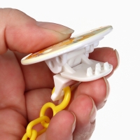 Набор: Соска - пустышка с держателем &laquo;Цветы&raquo;, ортодонтическая, +6 мес, цвет желтый