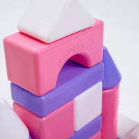 Строительный набор, 36 элементов, 60 &times; 60, цвет розовый