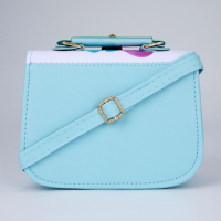 Сумка детская для девочки &laquo;Единорог&raquo;, отдел на молнии, цвет белый/голубой, 16х6,5х12 см