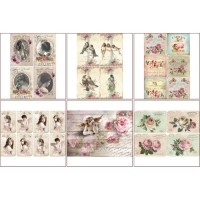 Набор декупажных карт 6 шт &laquo;Винтаж в розах"