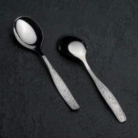 Ложка десертная &laquo;Уралочка&raquo;, длина 16 см, толщина 2 мм, цвет серебряный