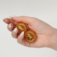 Набор массажёров с магнитом, &laquo;Шары&raquo;, d = 3 см, 2 шт, цвет золотистый