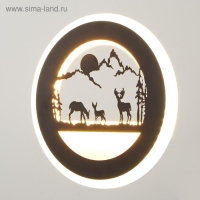 Бра "Олень" LED 24Вт 3000-4000К черный 22х3,5х22 см