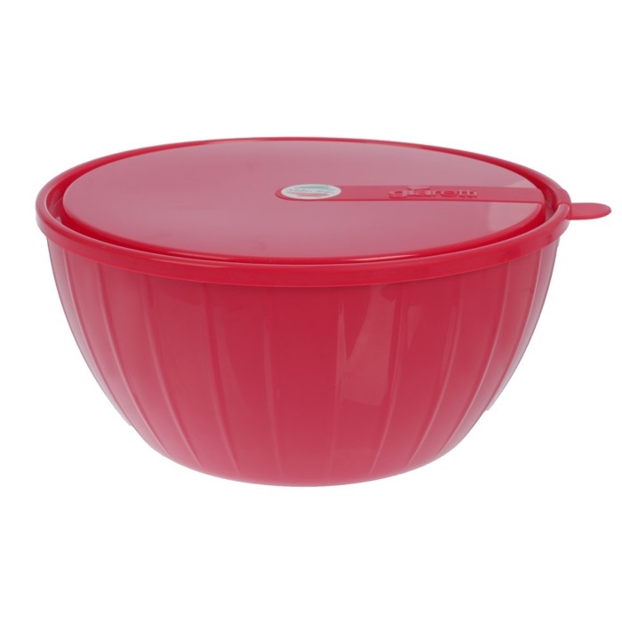 Салатник с крышкой &laquo;Fiesta&raquo;, 2,8 л, цвет МИКС