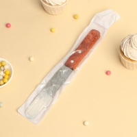 Кондитерская лопатка - палетка, 26&times;2,7 см, рабочая часть 14,5 см, цвет коричневый