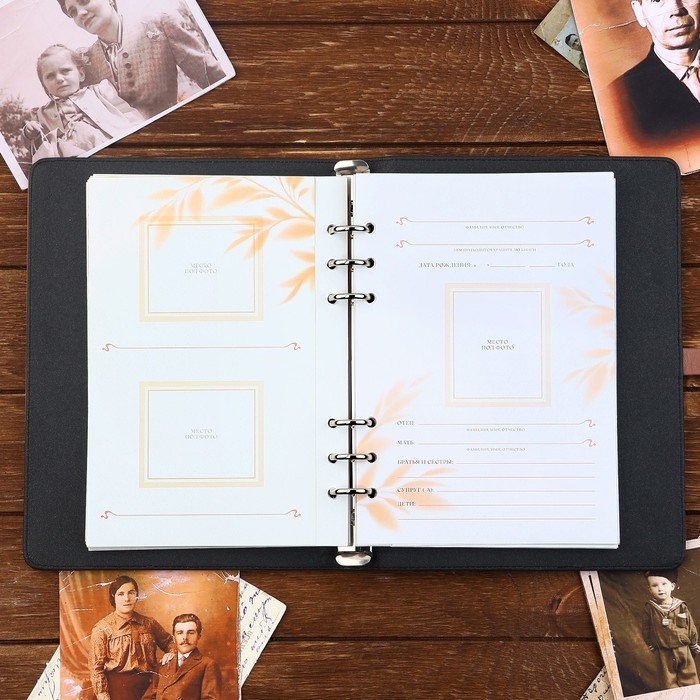 Родословная книга со встроенной флешкой 16 Gb &laquo;Наше фамильное дерево&raquo;, 17,5 х 23 см.