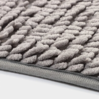 Коврик для дома Доляна &laquo;Букли длинные&raquo;, 40&times;60 см, длина букли 2 см, цвет светло-серый