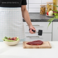 Молоток для мяса Доляна &laquo;Квадрат&raquo;, 25 см, цвет чёрный