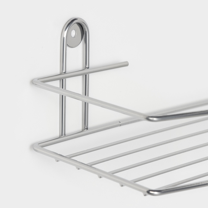 Полка для ванной прямая, 34&times;11,5&times;4,5 см, цвет хром