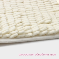 Коврик для дома Доляна &laquo;Букли длинные&raquo;, 50&times;80 см, цвет молочный