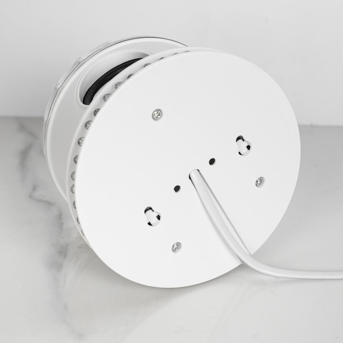 Световой прибор &laquo;Вокруг сферы&raquo; 12 см, динамик, свечение RGB, 220 В, белый