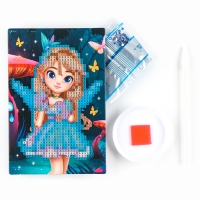 Алмазная мозаика для детей со светящимися стразами &laquo;Фея&raquo;, 10 х 15 см, набор для творчества