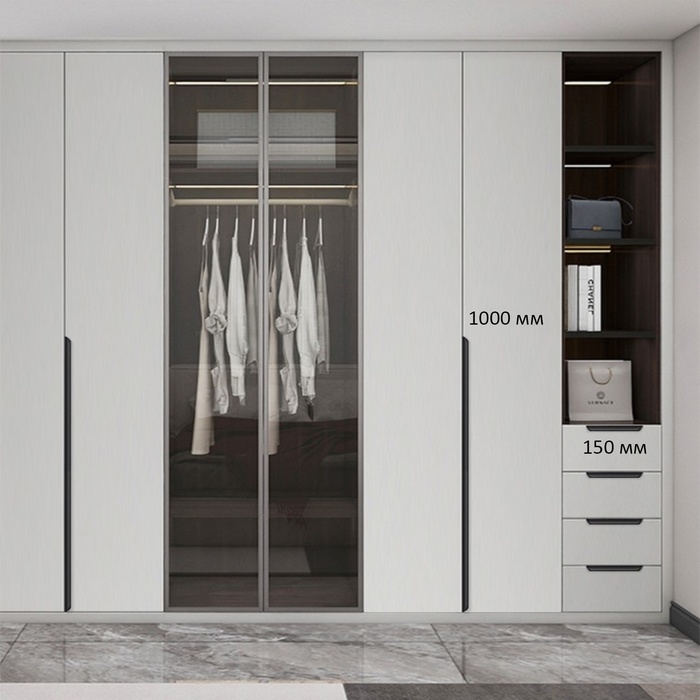 Ручка торцевая CAPPIO RT002BL, L=150 мм, м/о 128 мм, цвет черный