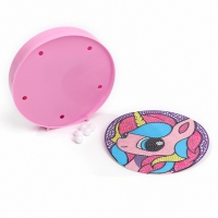 Ночник своими руками. Алмазная мозаика для детей с полным заполнением на ночнике &laquo;Единорожка&raquo;, 15 х 15 см