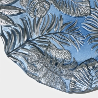 Тарелка стеклянная &laquo;Арабис&raquo;, d=28 см, цвет голубой