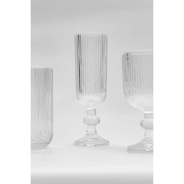 Бокал для шампанского стеклянный Magistro &laquo;Грани&raquo;, 150 мл, 5,5&times;18,5 см, цвет прозрачный