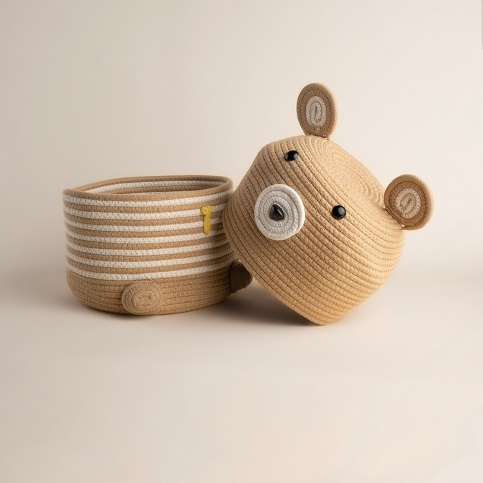 Корзина для хранения плетёная ручной работы SL Home, 25&times;26&times;41 см