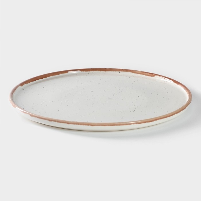 Тарелка для пиццы фарфоровая Punto bianca, d=33 см