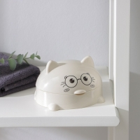 Мыльница с крышкой &laquo;Котейка&raquo;, пластик, 11,5&times;11&times;8 см, цвет МИКС