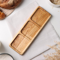 Менажница деревянная Доляна, 30&times;10&times;1,8 см, 3 секции, берёза