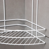 Полка для ванной угловая 3-х ярусная, 23&times;58,5 см, цвет белый