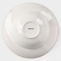 Тарелка фарфоровая для пасты Magistro &laquo;Церера&raquo;, 400 мл, d=19,5 см, цвет коричневый