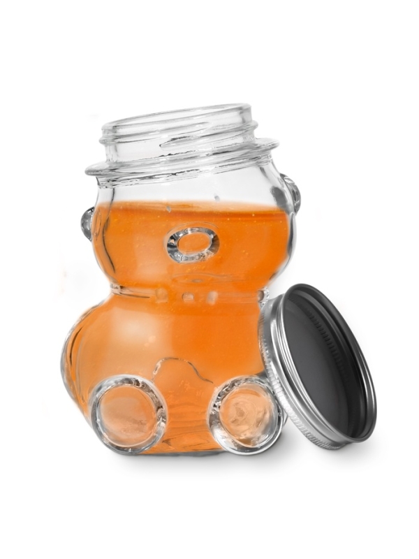 Баночка стеклянная для мёда и варенья &laquo;Медвежонок&raquo;, 170 мл, 7&times;10 см