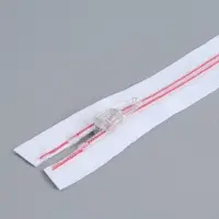 Молния &laquo;Спираль&raquo;, №5, разъёмная, замок автомат, 80 см, белая, розовая