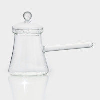 Турка стеклянная с крышкой Magistro &laquo;Арабика&raquo;, 350 мл, 19&times;8,5&times;14 см