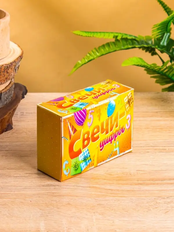 Свеча цифра "2" 8х3,75х1 см