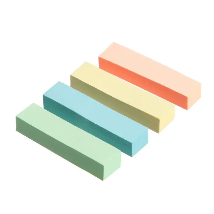 Блок - закладка с липким краем, 12&times;50 мм, бумажные, 4 цвета по 80 листов, пастель