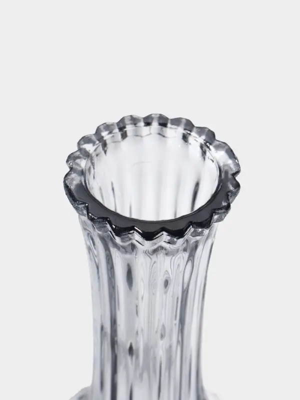 Ваза стекло настольная "Имоджин" 22,5х9 см, серый