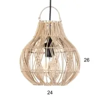 Светильник потолочный из ротанга &laquo;Диас&raquo;, 1&times;120 Вт, Е27, 25&times;25&times;25 см