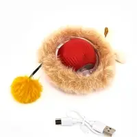 Интерактивная игрушка для кошек "Убегающий мех", красная