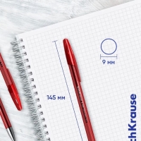 Ручка гелевая ErichKrause R-301 Original Gel, узел 0.5 мм, чернила красные, длина линии письма 600 метров