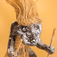 Сувенир &laquo;Абориген лыжник&raquo;, 13&times;13&times;6.5 см, дерево