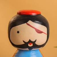 Деревянная кукла кокеши "Пират" 7х7,5х15 см