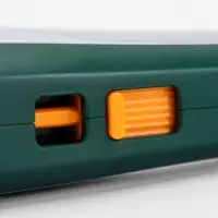 Рулетка - поводок для собак, лента 3 метра, белая/зелёная