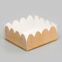 Коробка для печенья, крафт, 7&times;7&times;3 см