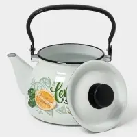 Чайник сферич. с мет.р. 3л (белая)Лимонный сет