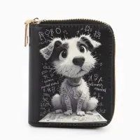 Кошелек дет 07-01-01 Июнь2538 собака, 8,5*2,5*10,5 см, 2 отд+отд/молн, д/карт, черный
