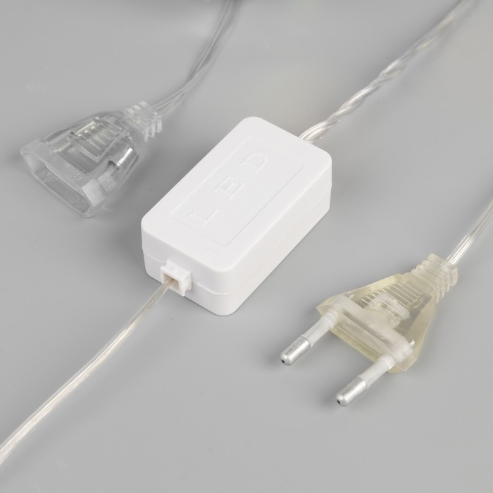 Гирлянда &laquo;Нить&raquo; 4.5 м с насадками &laquo;Цветочные шары&raquo;, IP20, прозрачная нить, 15 LED, свечение зелёное, 220 В