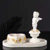 Набор фигура и подставка "Ангел и сердце" 12х20х10 см