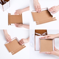 Коробка складная, красная, 14 х 23 см