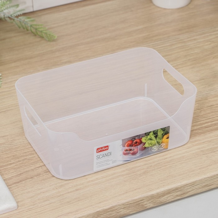 Корзина для хранения Scandi, 3,1 л, 24&times;17&times;9 см, цвет прозрачный