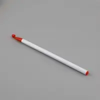 Крючок для вязания, d=7 мм, 16 см, цвет белый/красный