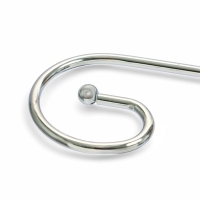 Подставка для бокалов, серебристая с коричневым основанием, на 6 бокалов