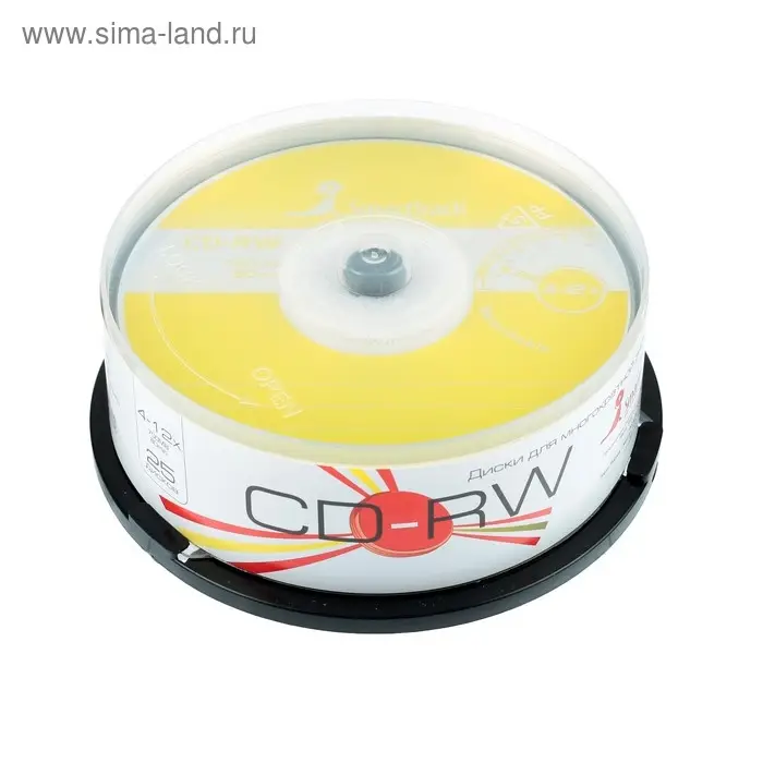 Диск CD-RW SmartTrack, 4-12x, 700 Мб, (бокс  25 шт.)